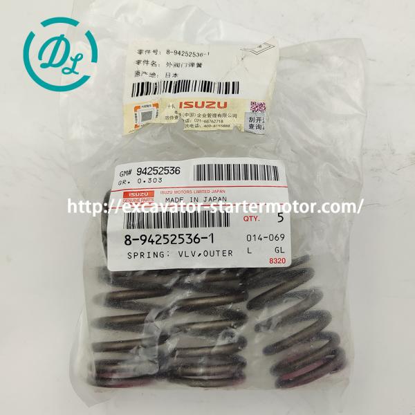 Resorte de válvula del motor de excavadora ISUZU 6WG1 8-94252536-1