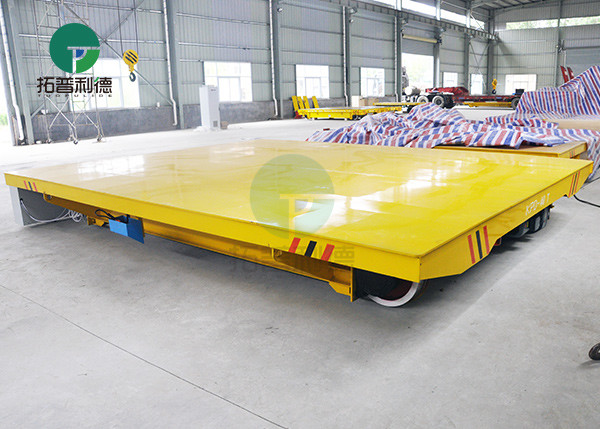 40 Ton Shipyard Rail Guided Electric Platform Truck For Material Handling