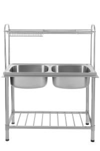 Chromium Brushed Stainless Steel Basin With Stand 0.8mm