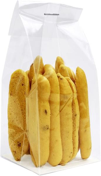 High Quality Square Bottom Clear Cellophane Bag Bread Candy Cookie Packaging Side Gusset Bopp Opp Plastic Poly Bag