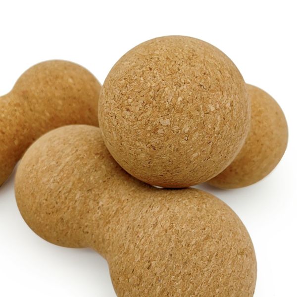 Портативные шарики массажа йоги ролика арахиса естественной пробочки для задних мышц