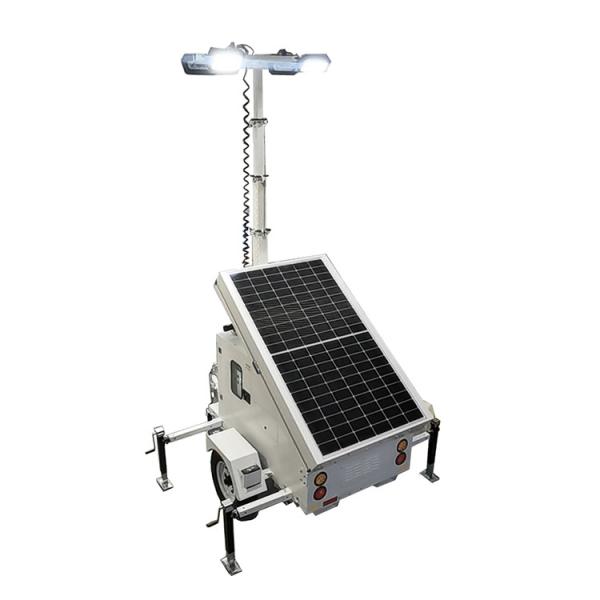 3*420W Solar Panel Monocrystalline Silicon Solar Light Trailer For Outdoor Parking Lot Lighting