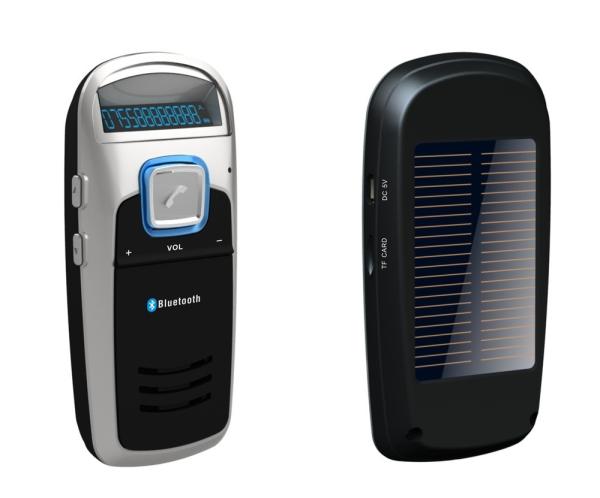 Car Solar Bluetooth Handsfree A6 automobile product ,8 currency Languages