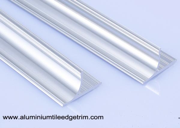 Anodized Shine Silver Aluminium Tile Edge Trim For Wall Inside Corner