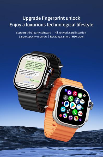 DW100 Pro Smartwatch SIM Card 4G Global Call Android 10.0 AMOLED 2.04Inch Video Chat AI WIFI GPS S10 Cellular Edition