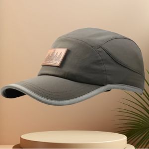 5 Panneau Hommes Gris Rapide Sec Polyester Casquettes de Baseball en cours d' exécution Chapeau de Baseball