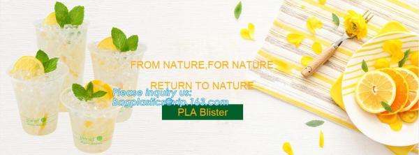 PLA Plant Based, Individual Wrap, Cocktail Drinking Straw, Eco Friendly, Corn Starch, Flexi, Spoon, Fork, Cultery