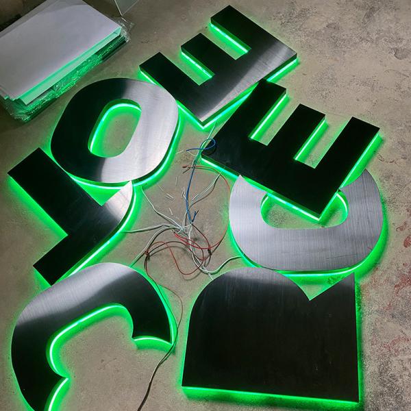 Wall-Mounted Installation Metal Backlit Sign for Custom 3D LED Aluminum Letter Light