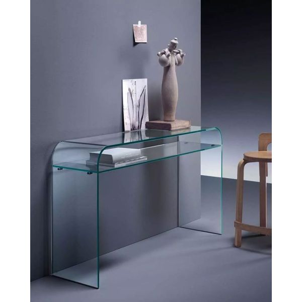 Hotel Luxury Living Room Dining Room Furniture New Design Modern Table Glass Factory High Quality Curved Bent Glass Coffee Table