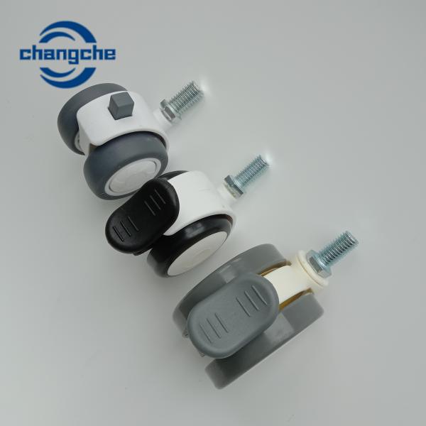 500 Lb 75mm White Nylon M8 Caster Wheels Medical Grade