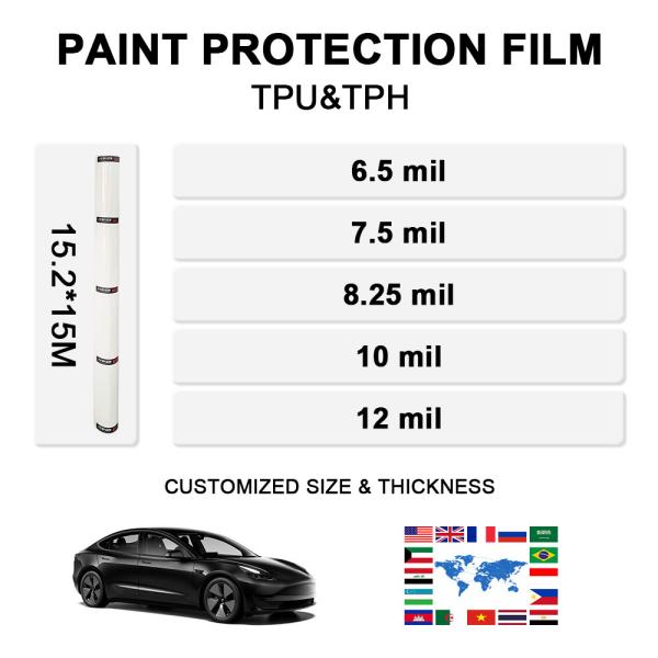 8.5mil Self Healing TPU MX85 Soft Transparent Car Protective Film 1.52 X 15m