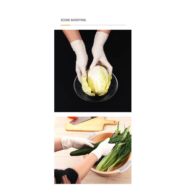 Solvent Resistance White Nitrile Glove 7g Gram Chemical Resistance Nitrile Glove