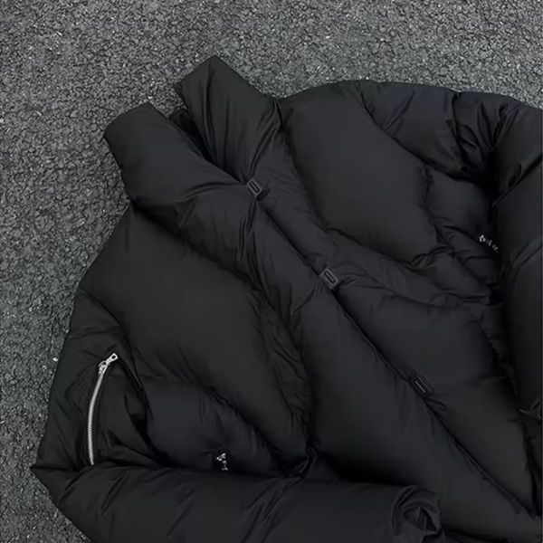 Manufacturers Custom Winter Warm Windproof Black Outdoor Streetwear Jacket Puffer Down Jacket Heavyweight Down Coat Men