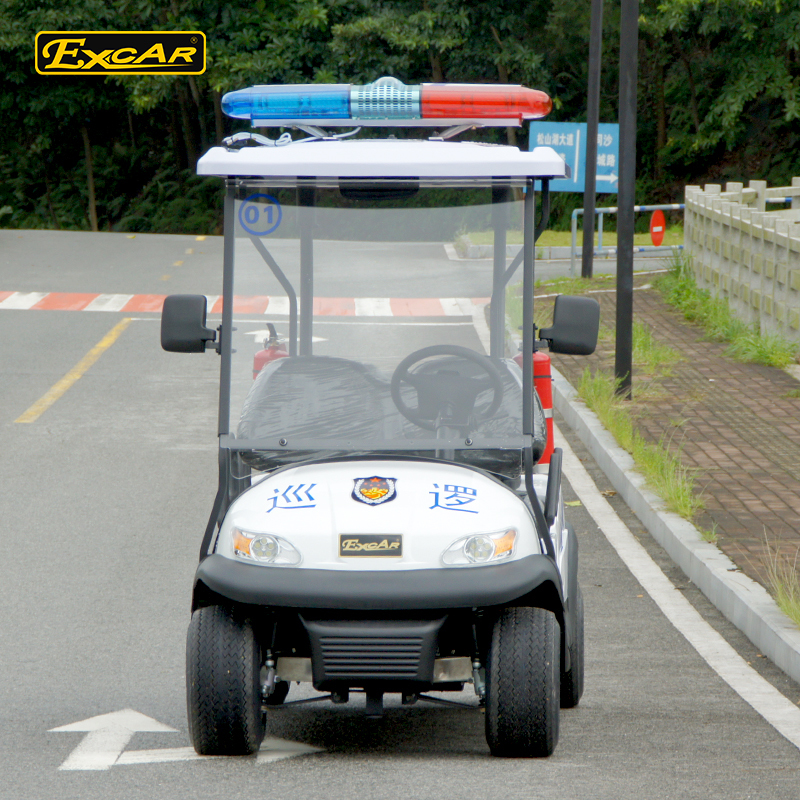 4 Seater Electric Golf Cart For Security Cruise Car With Caution Light