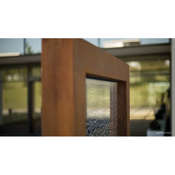 Customized Garden Corten Steel Water Pool With Rain Curtain