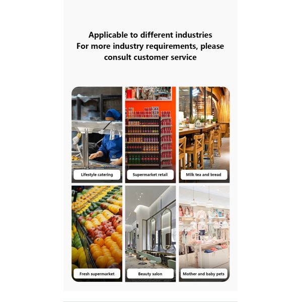 Supermarket POS System 15.6inch Dual Touch Screen with Built-in Scale Printer Wireless Protocol NFC Interface VGA