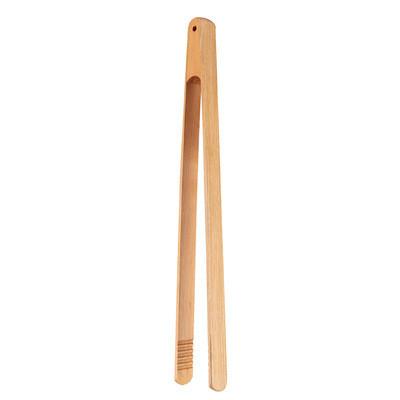 Meat BBQ Sustainable Wooden Tongs For Cooking Bread  Custom Size Bamboo Salad Tongs