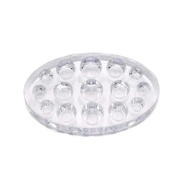 Крышка машины татуировки оптовых прозрачных овальных аксессуаров макияжа стойки держателя чашки чернил пигмента профессиональных акриловая