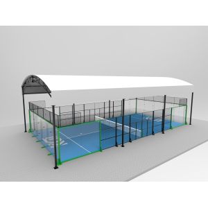 Customized Hot Dip Galvanized Padel Court Cover Canopy Outdoor Panoramic Padel Court