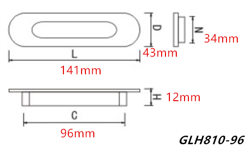 Furniture 32mm Hidden Kitchen Door Handles White Elegant Style Decoration Conceal  Dresser Pulls