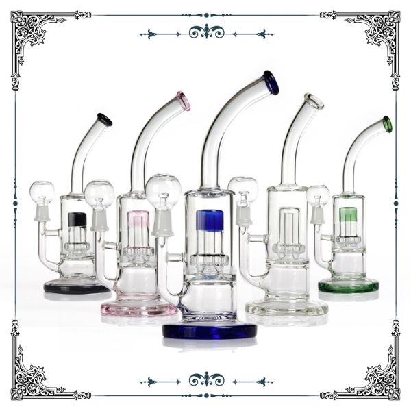 Showerhead Perc Glass Bongs Hookah Smoking Pipes Thickness 5mm