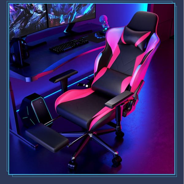 Flowing Light And Color Luxury PU Leather Racing Gaming Chair for Computer Gamer