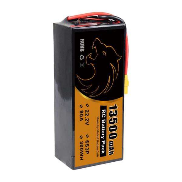22.2V 13500mAh FPV Drone Baterias com 12 meses de duração