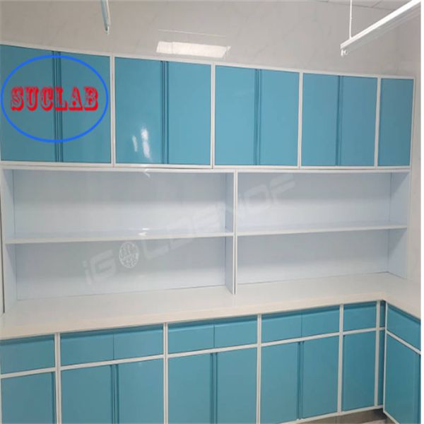 Three Section Slider Wall Mounted Dental Cabinets Solution Hospital Furniture