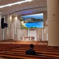 Panneau d'écran LED fixe pour la publicité intérieure P1.25 P2 P2.5 Mur vidéo LED intérieur pour église