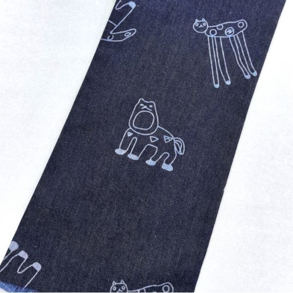 Tejido de denim de peso ligero para niños de impresión animal Jeans chaqueta o camisa