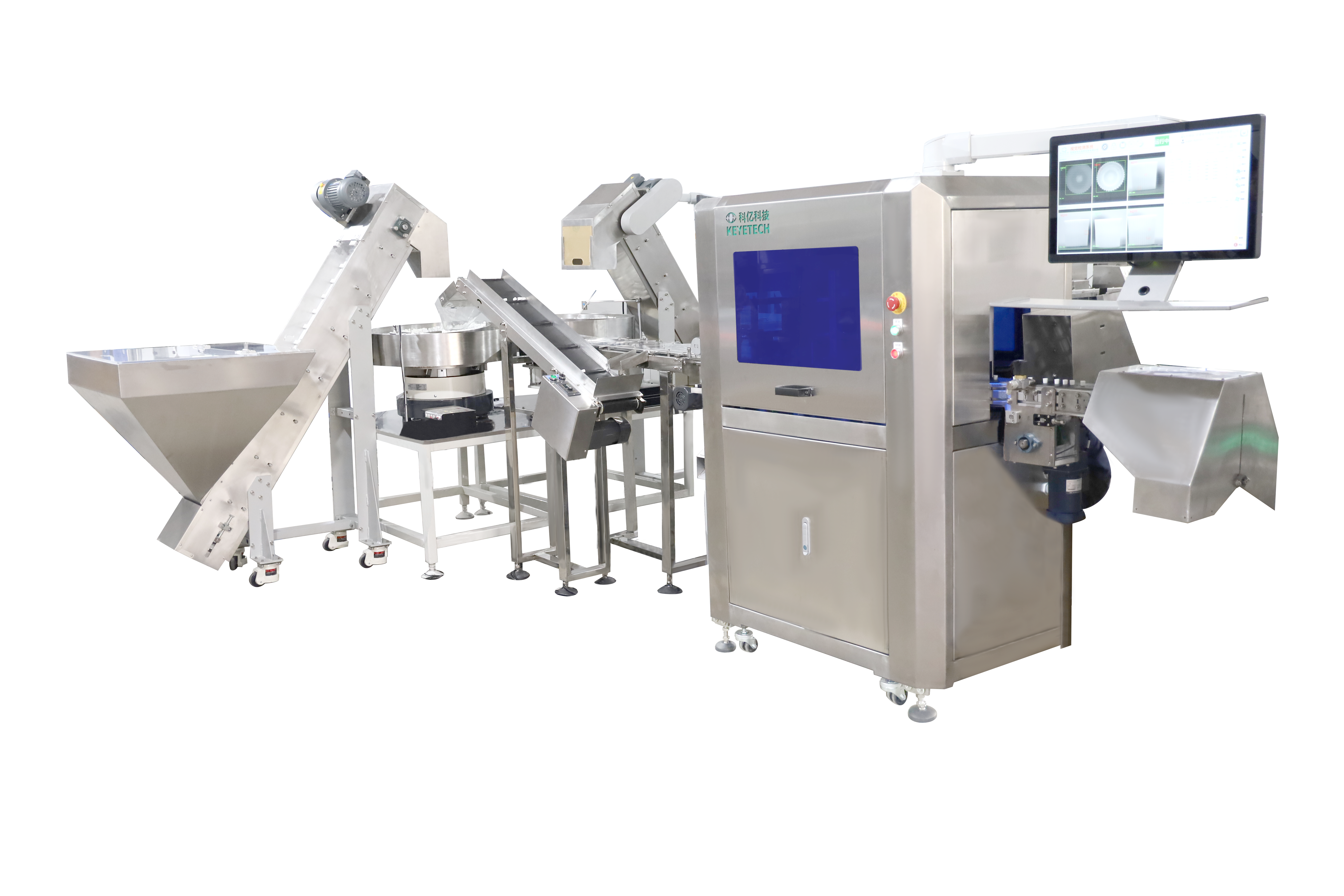 Eye Dropper Nozzles AI Vision Inspection Machine High Speed 0.1 Mm Precision Full Automated Latest AI Algorithms