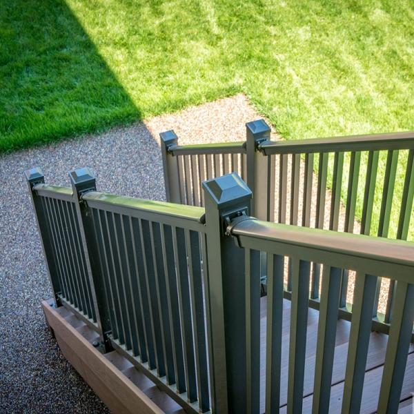 6063T5 Aluminum Prefab Interior Stair Railings Modern Ornamental Metal Handrails