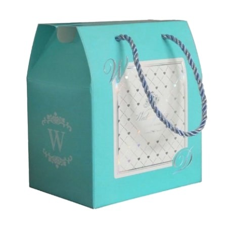 Wedding Party Paper Bag CMYK PMS Candy Chocolate Muffin Gift Box With Handle