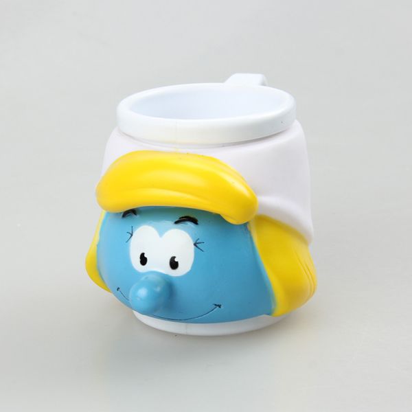 Promotional Animal Design Plastic Rubber 3D Ice Cream Cup Water Cup In Color Hand Painting