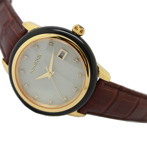 Luxury Jade Dial Big Face Watches , Ladies Automatic Watches