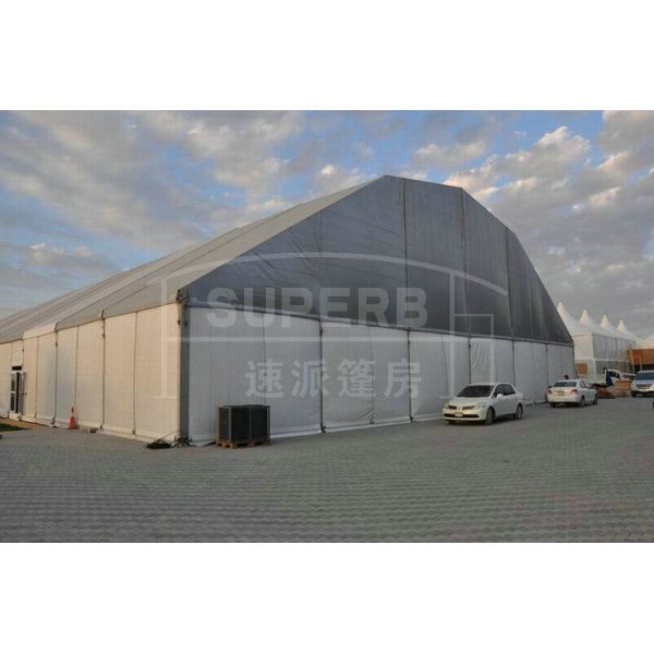 White Waterproof Industrial Aluminum Frame Tent For Storage Warehouse