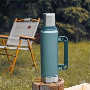 304 aço inoxidável Pot de viagem isolado 1300ml 44oz Com tampa de plástico livre