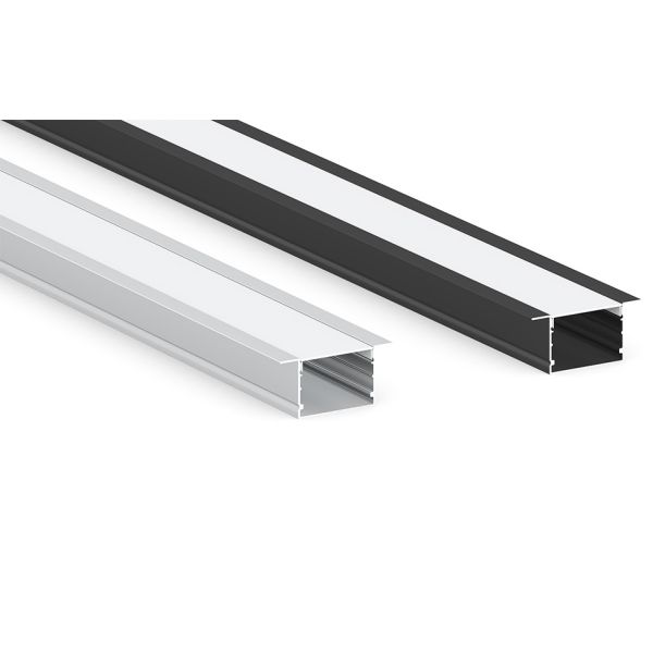 65mm x 35mm Aluminum Profile LED Linear lighting with Led Strip Recessed Type with PC or Milky Cover