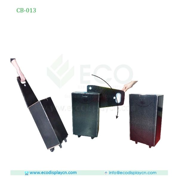 Heavy-Duty Folding Cardboard Trolley Bags, Exhibition Trolly Bags