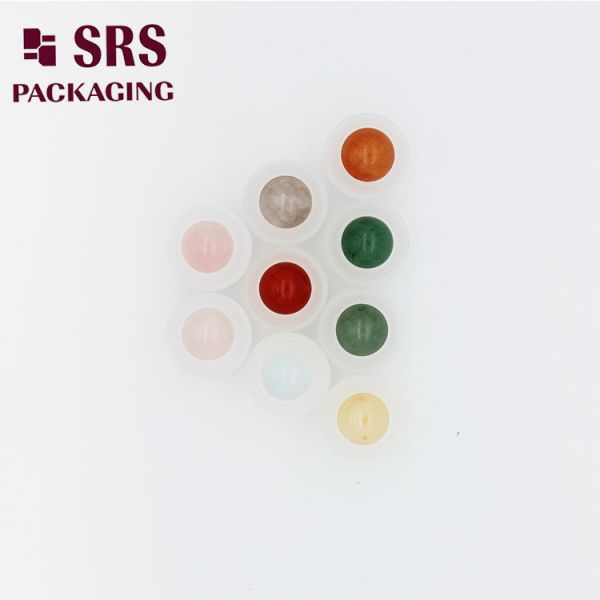 SRS empty cosmetic 15ml colored roller ball with holder for roll on bottle