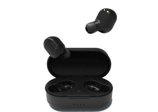 ABS True Wireless Stereo Earbuds Black / White Color With Mic Customized Logo