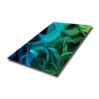 Su material 304L folha de aço inoxidável com padrão 3D polido e gravado em espelho para arte decorativa de parede