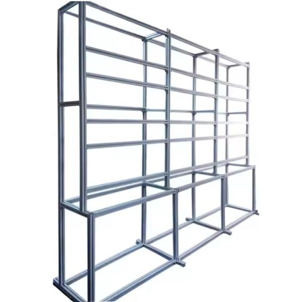 Промышленный стиль алюминиевого сплава дисплейная стойка и стендная полка с профилем экструзии алюминия T-слота 3030 4040