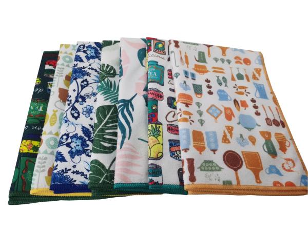 toalha de chá de pano de limpeza da cozinha de toalha de prato de 16x 24inch Microfiber
