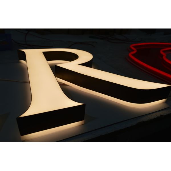 Stainless Steel 3D LED Letter Signs IP65 Waterproof Front Back Lit Channel Letters
