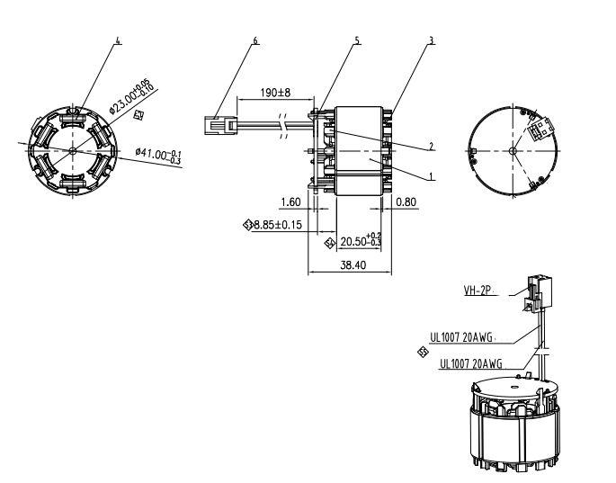41mm 24V BLDC4123 Brushless DC Motor For Water Pump