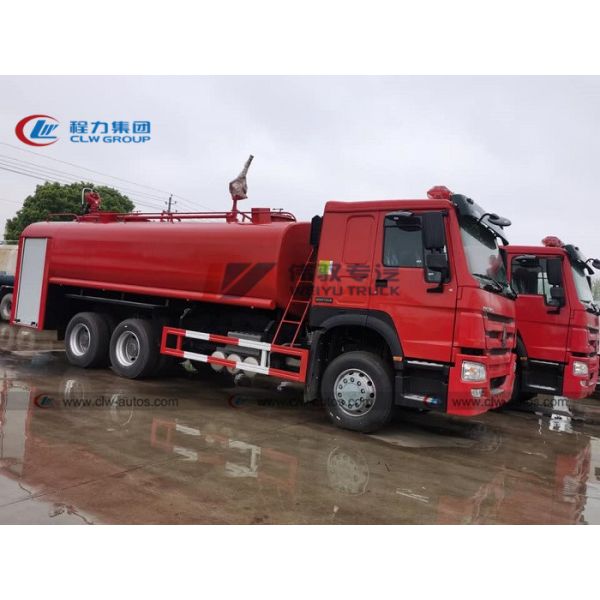 20tons Sinotruk HOWO 336HP Sprinkler Water Tank Forest Fire Rescue Fighting Truck