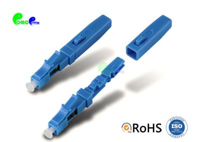 Singlemode simples do LC UPC dos conectores da fibra ótica com 9/125μm pre - o conjunto de campo lustrado da virola instala rapidamente