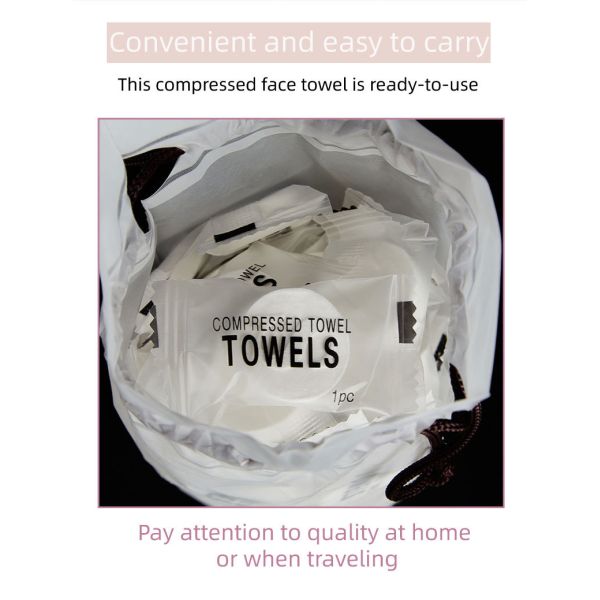 Compressed Towel Tablets Portable Washcloth Reusable for Travel Camping Hiking