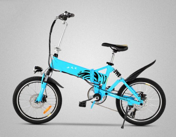 Long Range Electric Folding Bicycle 20 Folding E Bike With Shock Absorber